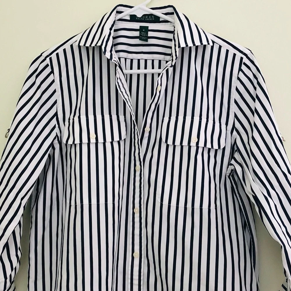 Ralph Lauren Women’s Cotton Striped Shirt - Picture 2 of 7